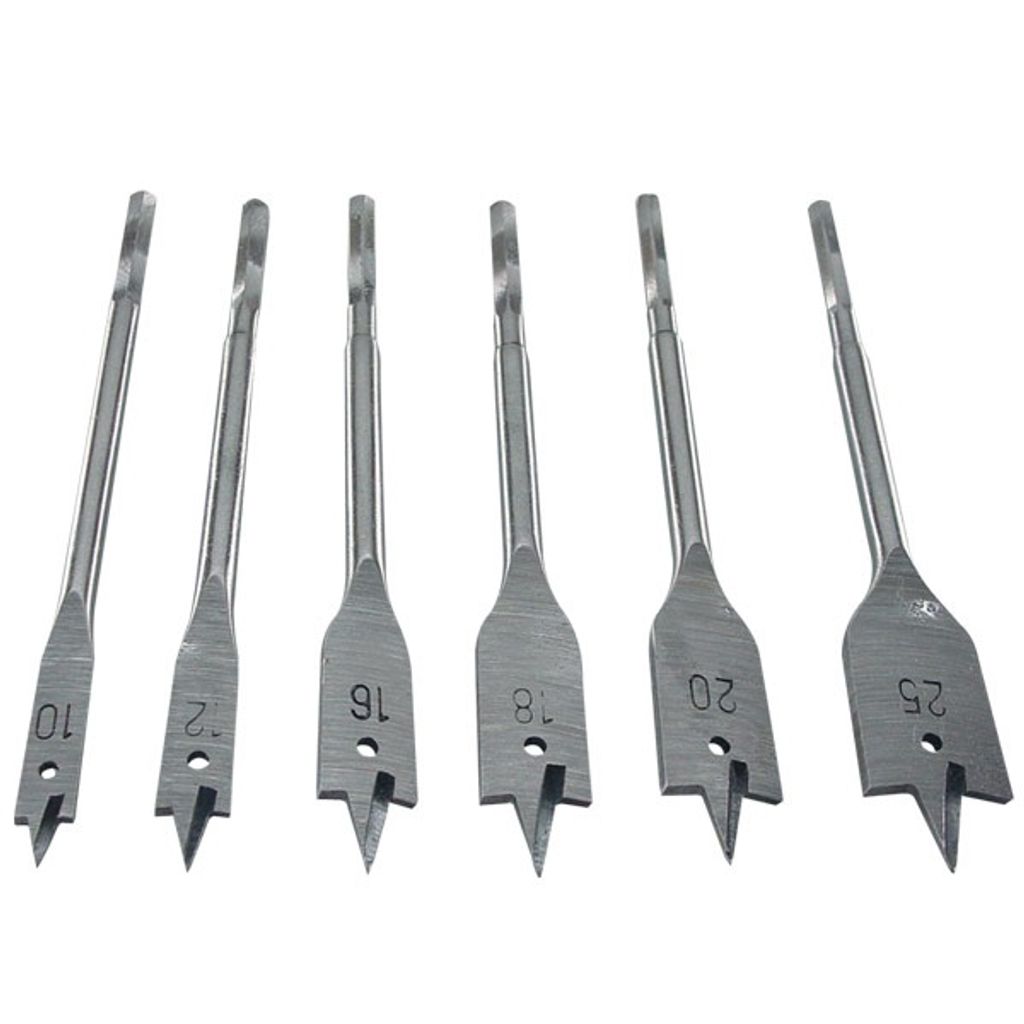 Sada plochých vrtákov do dreva 6ks 10mm - 25mm 01113 Obrázok produktu 
