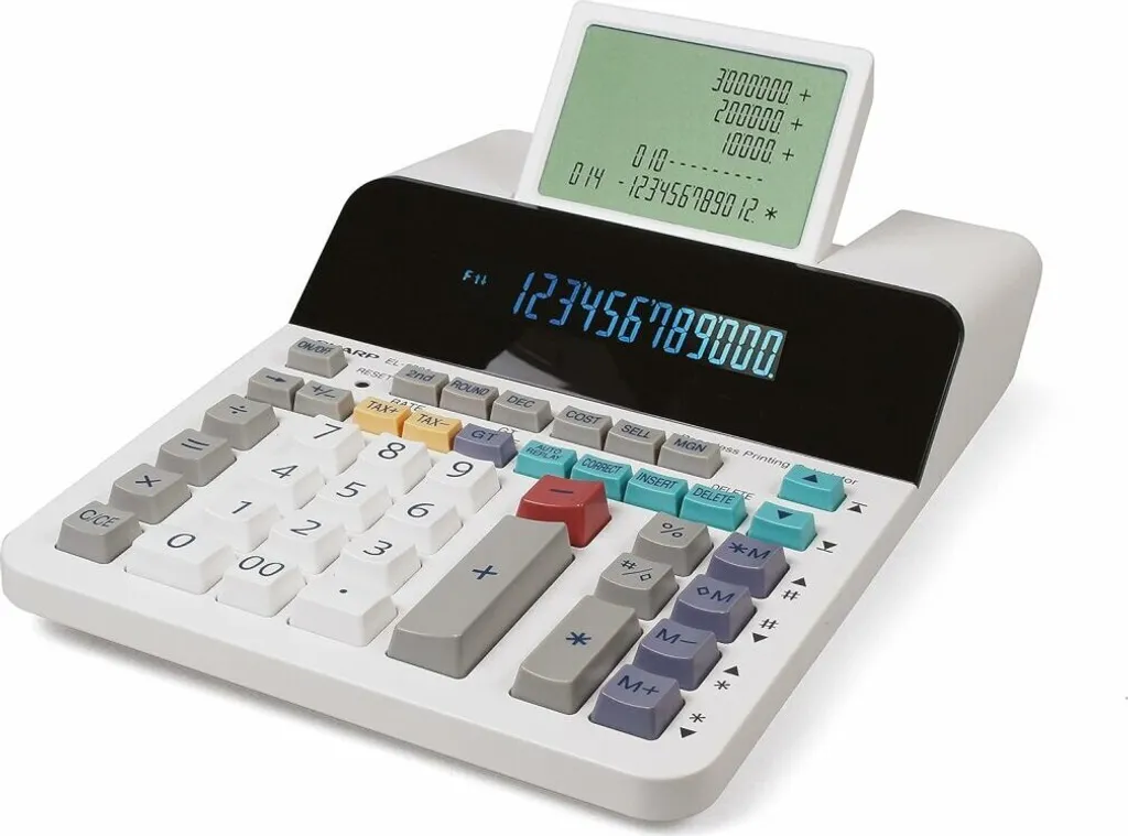 Calculatrice Sharp EL-1901 secteur : calculez sans papier - 12