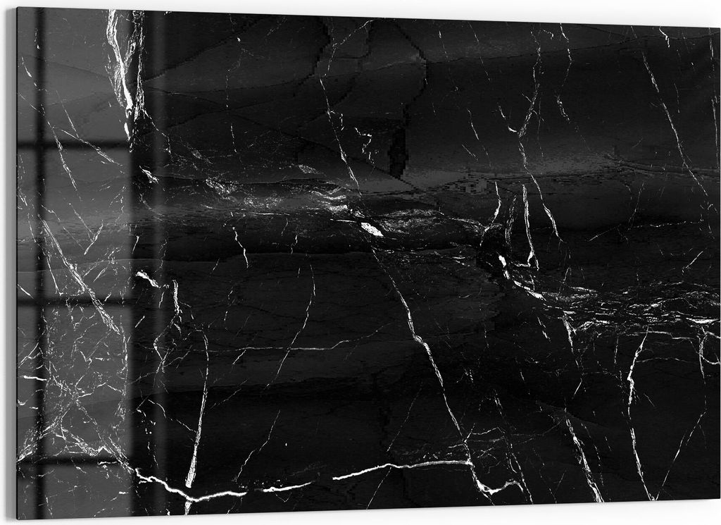 DEQORI Magnettafel Glas 60x40 cm 'Marmoradern im Detail' beschreibbar Whiteboard
