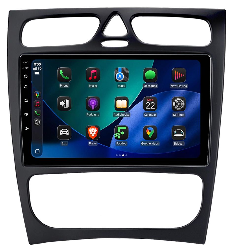 Android Autoradio 9 Zoll 64GB für Mercedes CLK W203 Produktbild 
