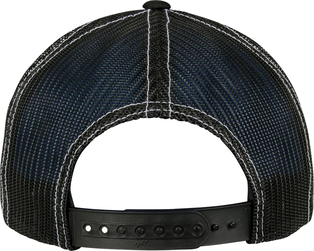 Flexfit 6506CB Cappello Trucker Scacchi Nero Bianco Snapback - 3
