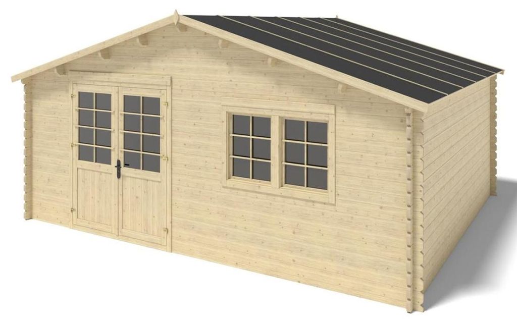 Casetta da giardino in legno - 30m2 - 6x5m - 40mm - colore: Immagine del prodotto 
