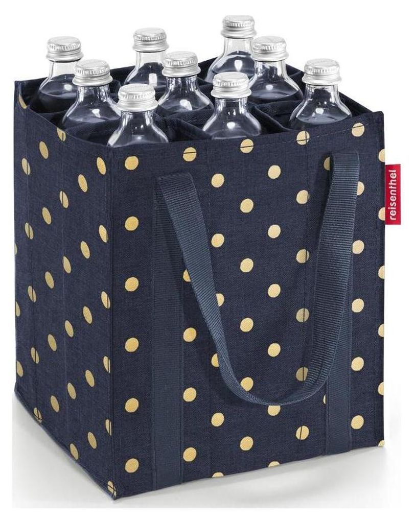Reisenthel flessenhoes, metallic stippen, blauw Productafbeelding 