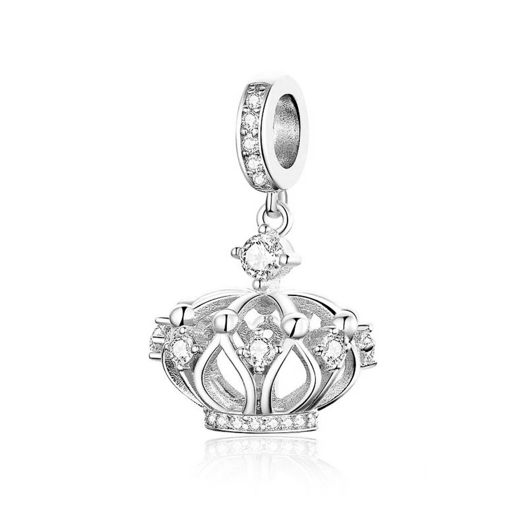 PANDACHARMS Krone der Kaiserin Charm Anhänger, 925er Sterling Silber, passt zu Pandora