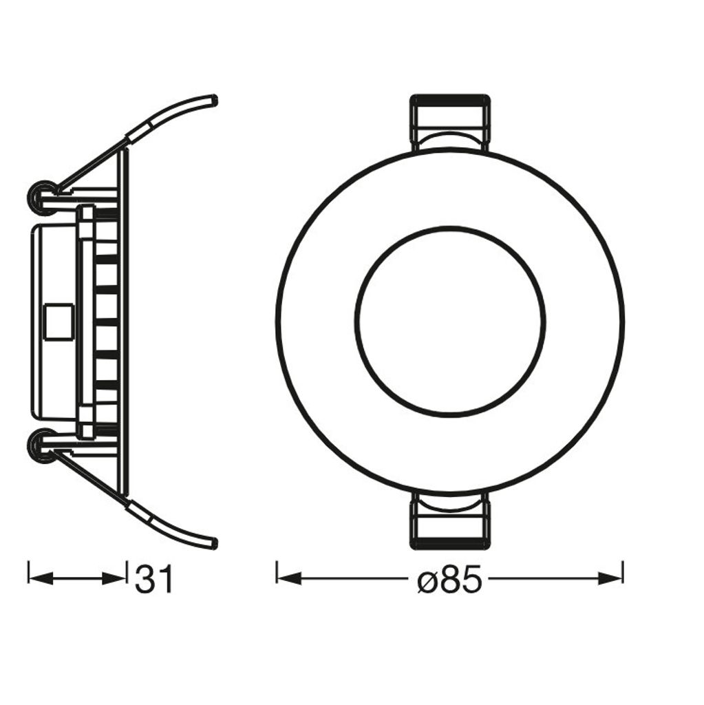 LEDVANCE Einbauleuchte, Downlight LED super-flach 8,5cm Produktbild 7