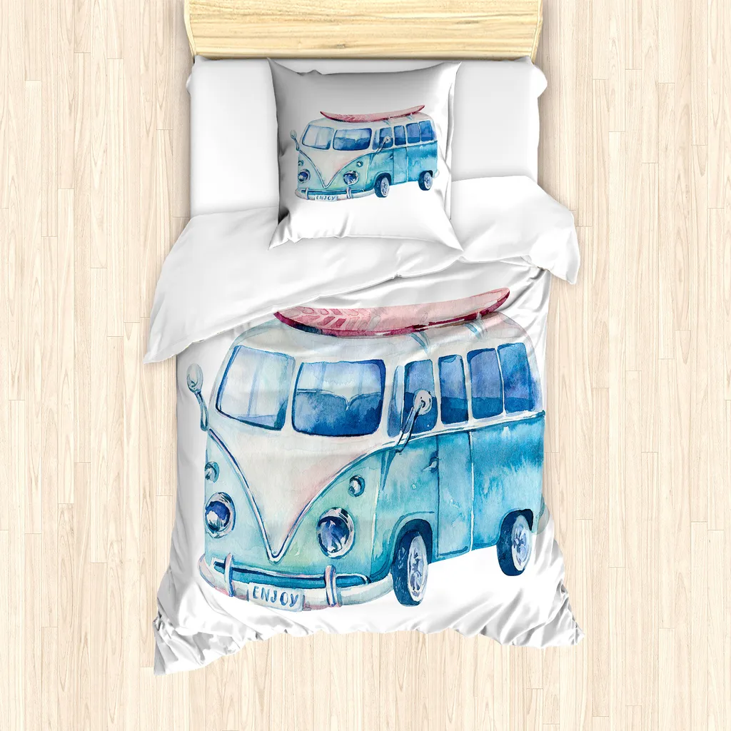 Set Letto ABAKUHAUS Surf Van 135x200 Microfibra Anallergica