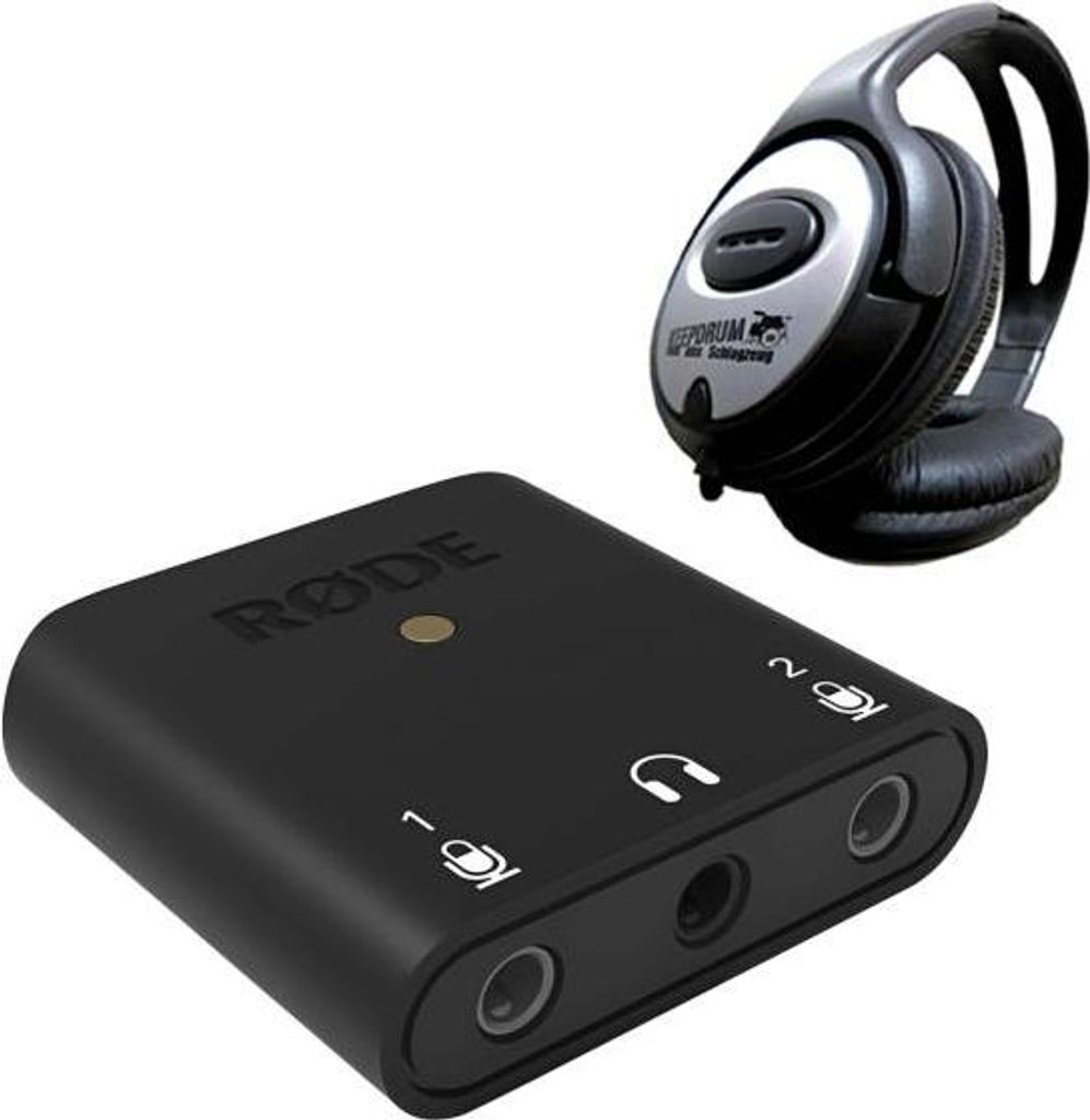 Rode AI-Micro Interface mit Kopfhörer