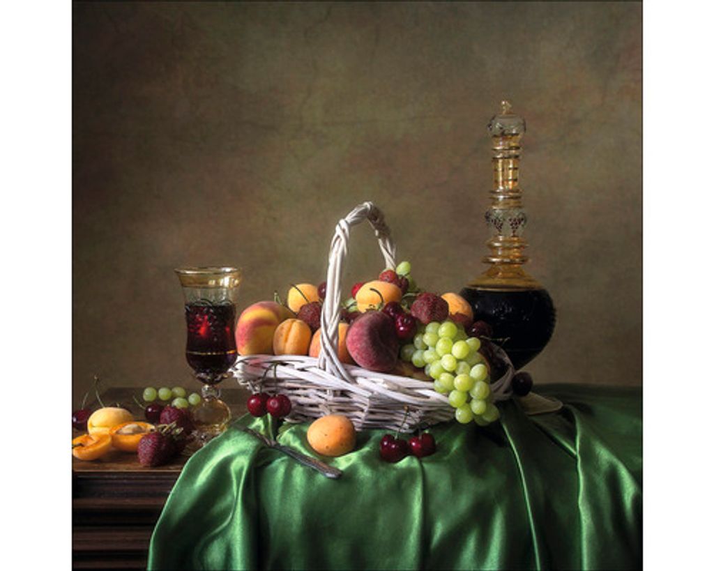 Glasbild New Baroque Still Life VIII 20x20 cm