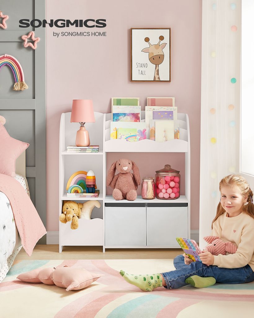 SONGMICS Dětský regál na knihy, dětský regál, regál na Obrázek produktu 