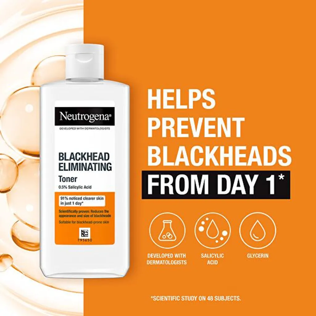 En finir avec les points noirs : Toner Neutrogena purifiant pour peau nette