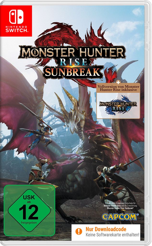 Monster Hunter Rise + Sunbreak - Nintendo Switch (Code in a Immagine del prodotto 