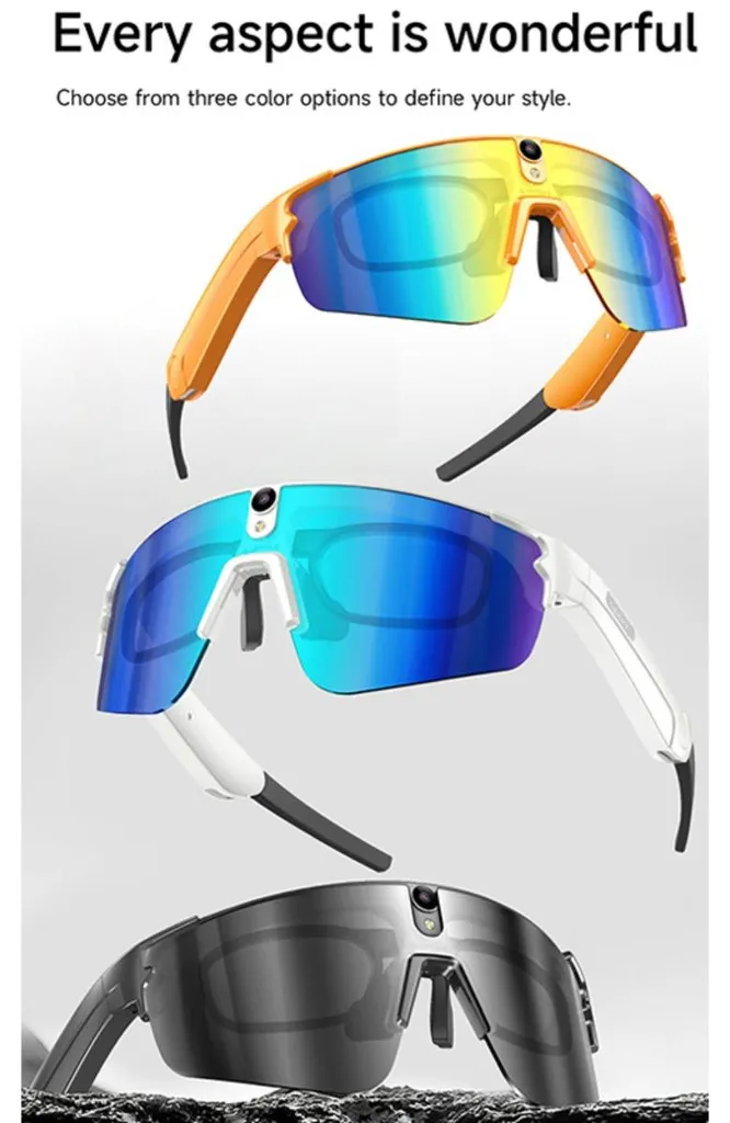 Lunettes Connectées IA avec Caméra 8MP et Double Micro Bluetooth - 2