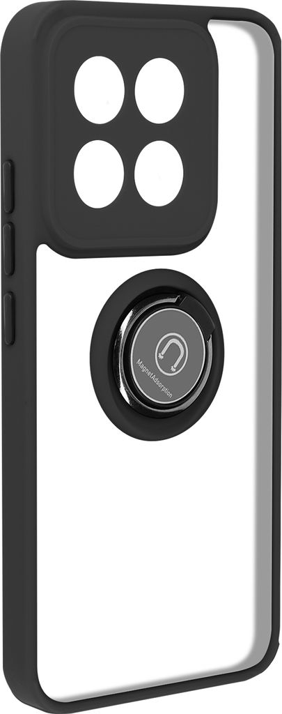 Avizar, Handyhülle mit Ring-Halterung Xiaomi 14, Schwarz