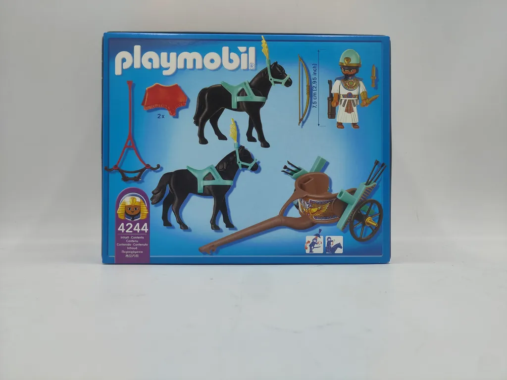 PLAYMOBIL 4244 Char égyptien avec deux chevaux et guerrier du Pharaon