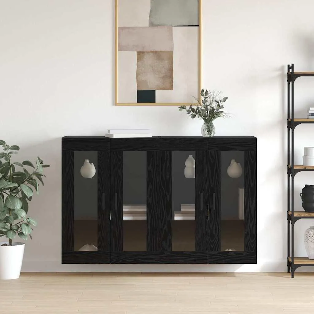 Offerta vidaXL 2 Armadi a Muro Rovere Nero | Max Risparmio e Design