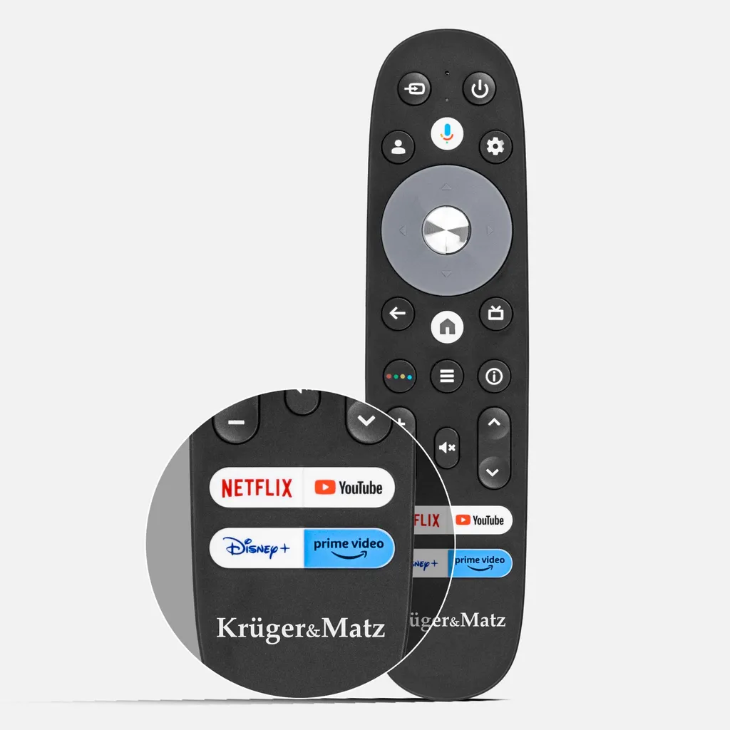 Télécommande de remplacement Kruger&Matz pour Google TV