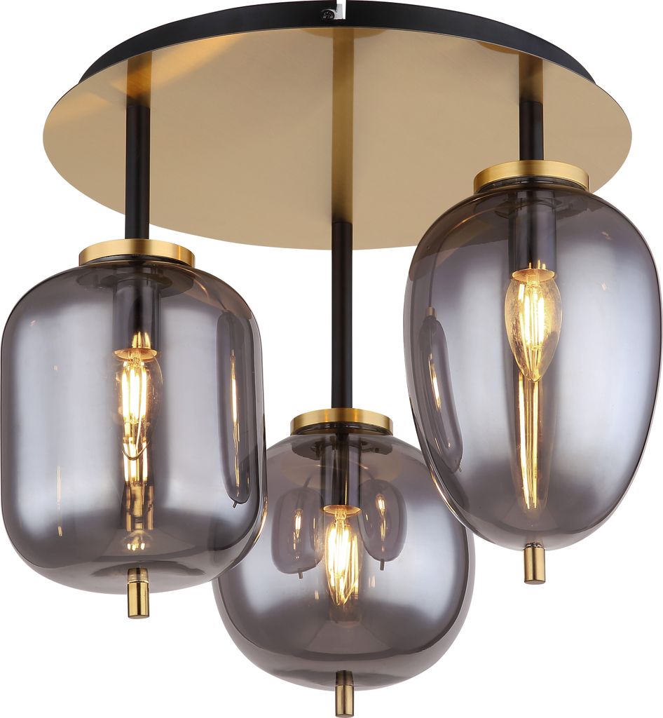 A close-up studio shot of a modern ceiling light fixture.