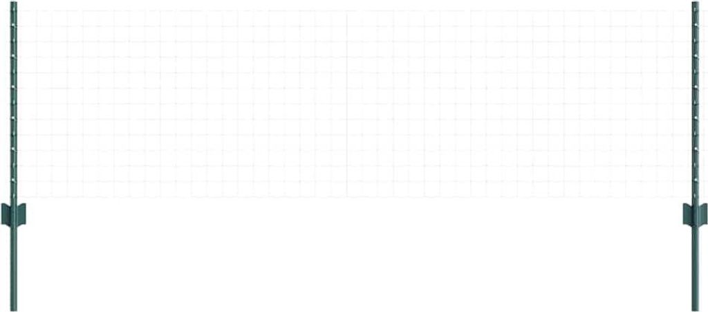 Zaunpfosten 11 pcs Grün 60 cm Stahl