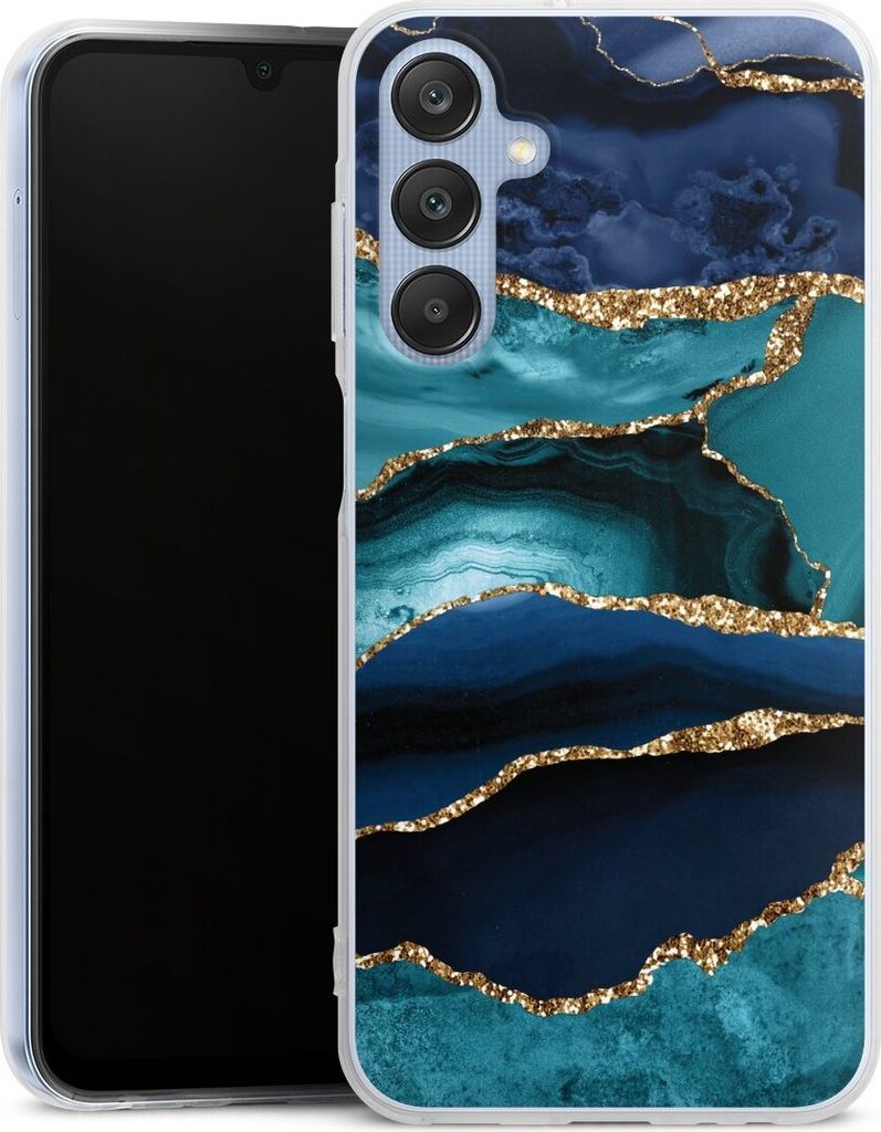 DeinDesign Handyhülle für Samsung Galaxy A25 5G Silikon Hülle Case Smartphone Schutzhülle Glitzer Look Marmor Trends