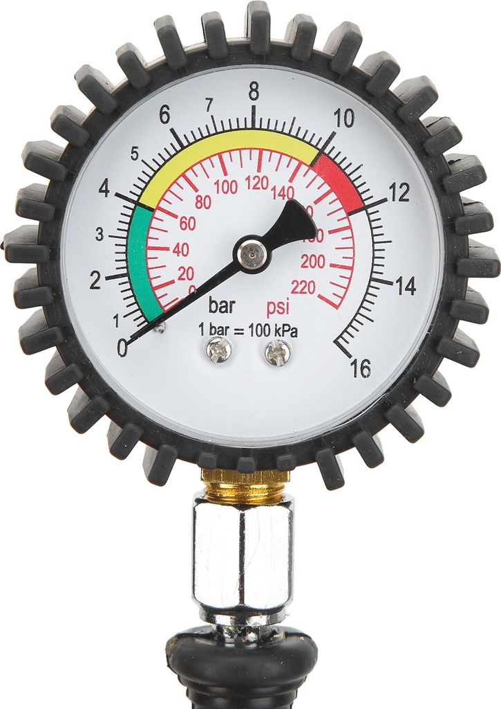 Reifendruckmesser, 0-220 PSI, Zeigertyp, handgehalten, mechanisch, hohe Genauigkeit, universell für Auto, Motorrad, Fahrrad