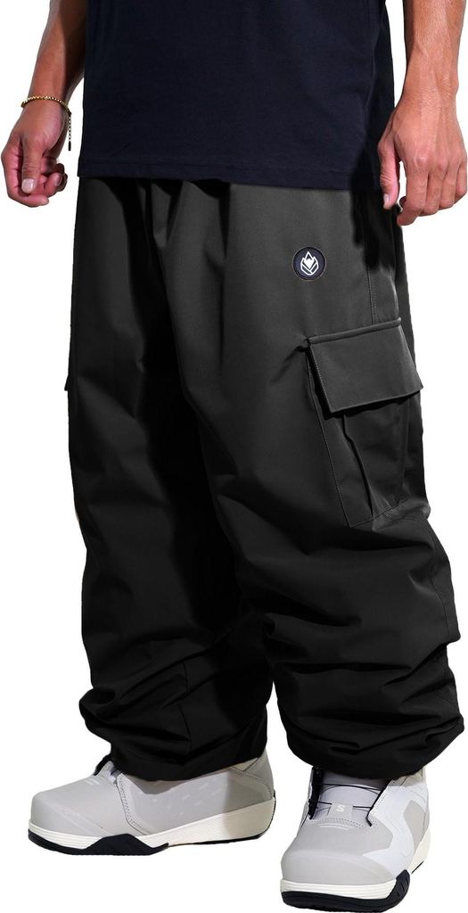 Snowboardhose Streetleaphe Schwarz XS, wasserdicht, gefüttert, Baggy Fit, 10K/10K