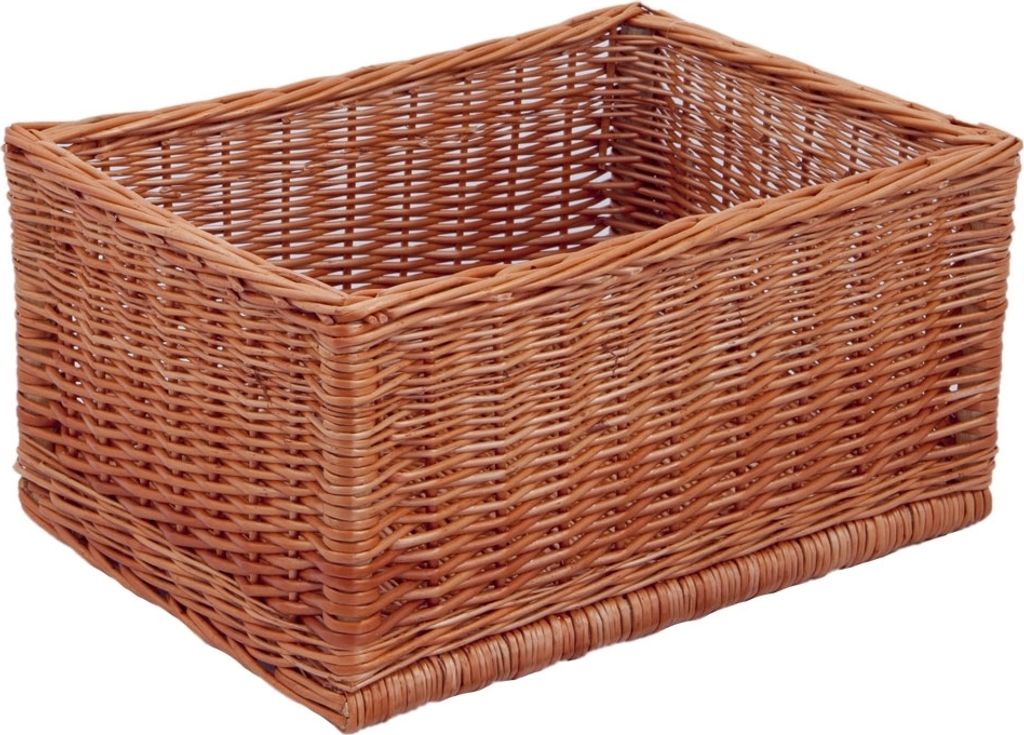 Regalkorb, Vollweide, braun, Auslagekorb, 40cm x 30cm x Produktbild 