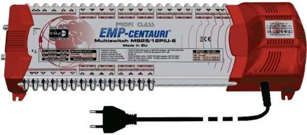 EMP Centauri Profi-Line Multischalter MS 25/12 PIU-6 für 6 Satelliten und 12 Teilnehmer