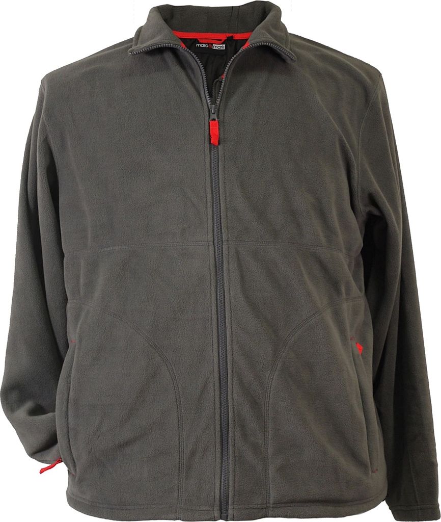 Übergrößen Kuschelige Fleecejacke marc & mark Seefeld grau 10XL