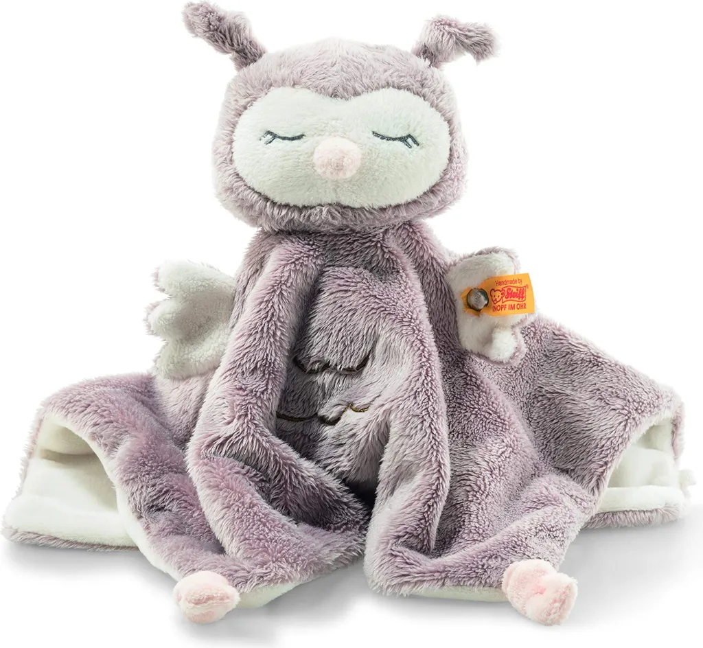 Doudou Hibou Steiff Ollie 26 cm pour Apaiser le Sommeil de Bébé Rose