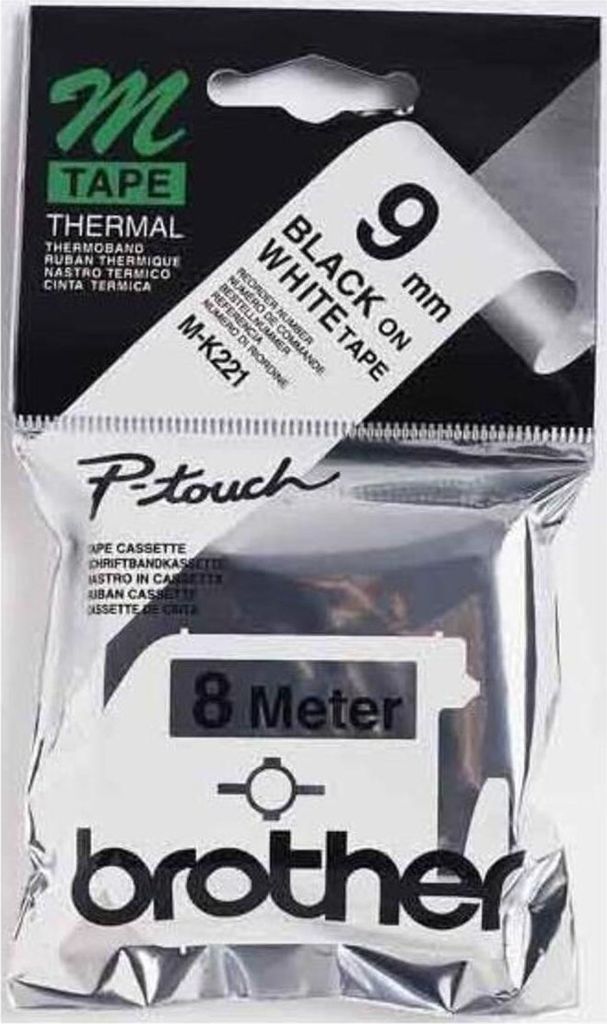 Brother MK221SBZ M-Schriftbandkassetten - unlaminiert, 9 mm Produktbild 