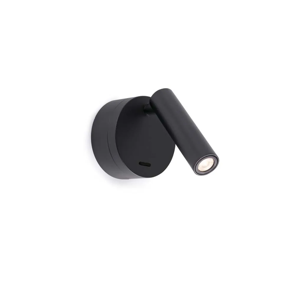 Lampada Parete Boc Faro Barcelona 3W LED Nera | Offerta Shop Online