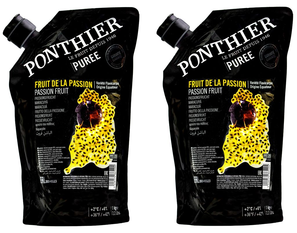 Ponthier MARACUJA PÜREE Passions-Frucht-Püree 2x 1 Kg Produktbild 