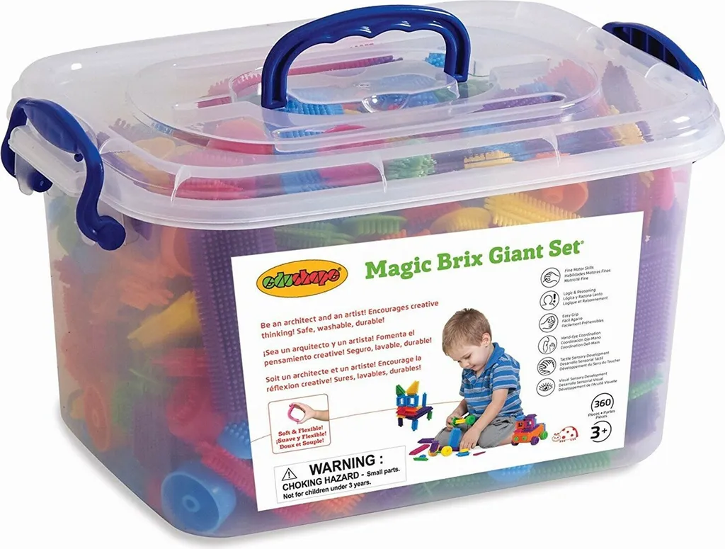 Magic Brix Giant Set 360 tlg - Jeu de Construction Blocs à Picots Enfant