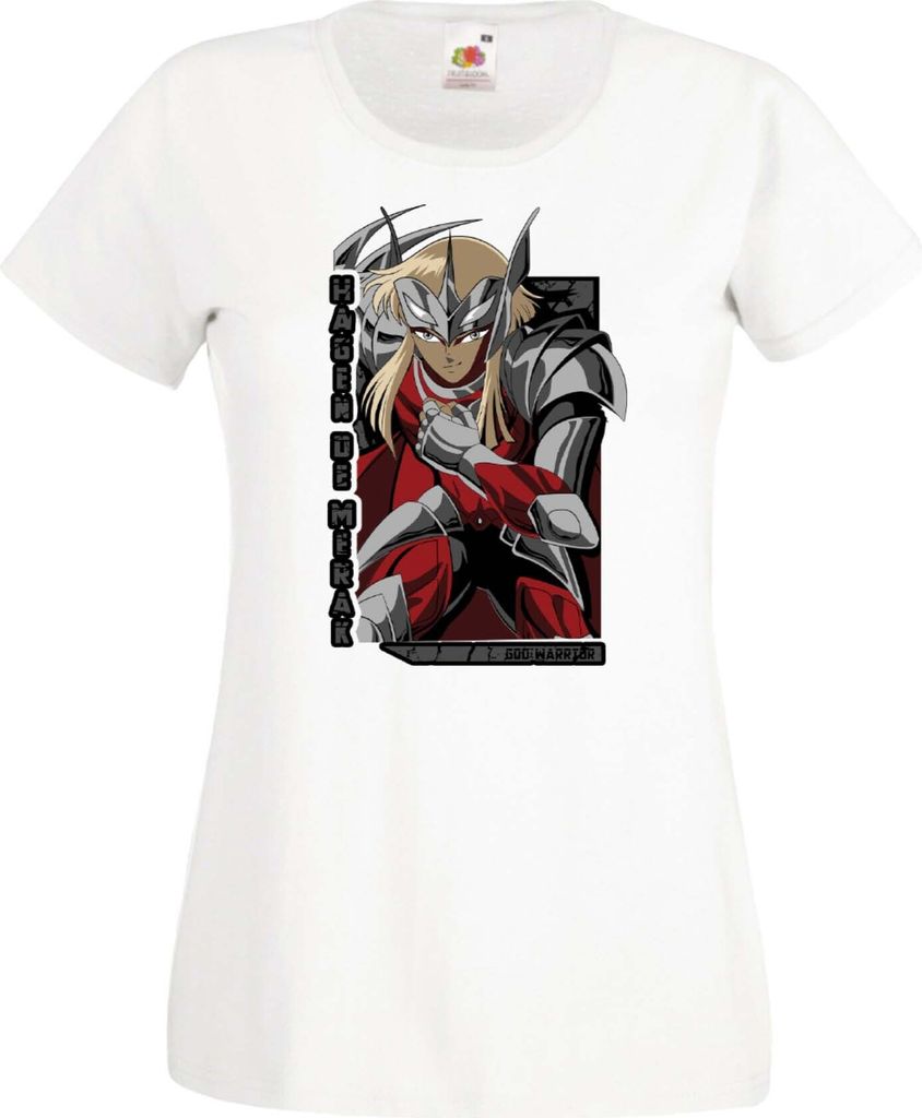 Damen T-Shirt Anime Manga Saint Anime Seiya Knights Of The Zodiac Merak Beta Hagen, Lady XS / Gelb