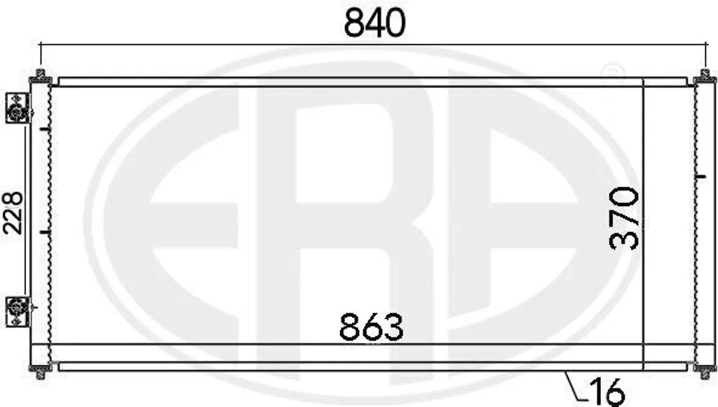 Condenseur de climatisation en aluminium pour Transit ERA 667144