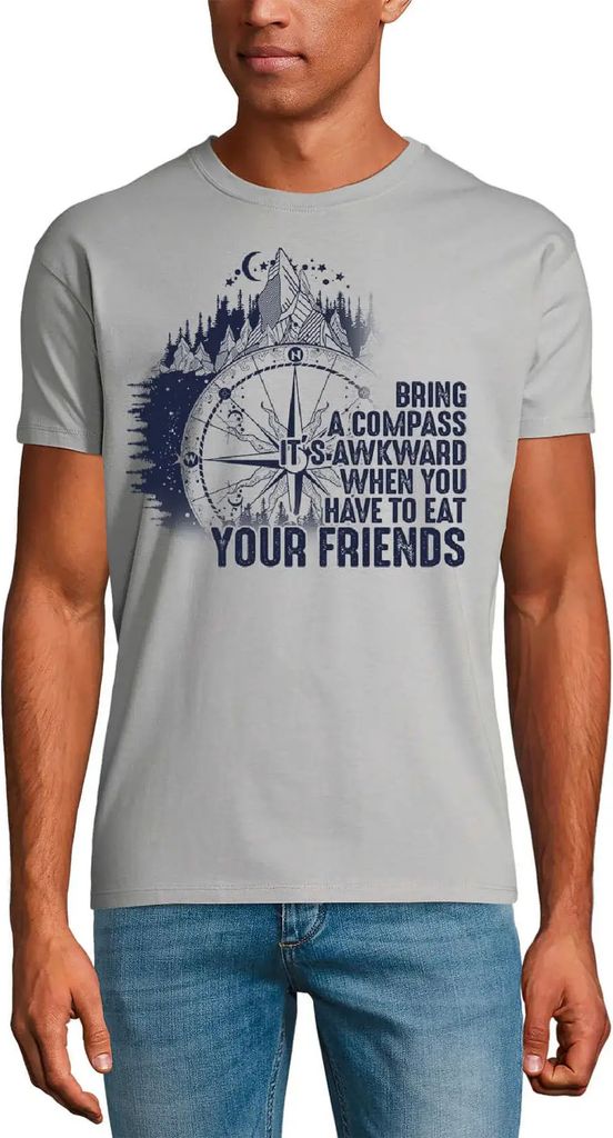 Herren Grafik T-Shirt Bringen Sie einen Kompass mit - Bergwandern – Bring A Compass - Mountain Hiking – Öko-Verantwortlich Vintage Jahrgang Ku...