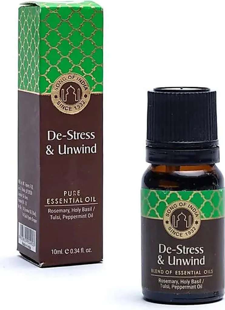 Mélange d'huiles essentielles Destress Song Of India - Pack de 3 x 10 ml
