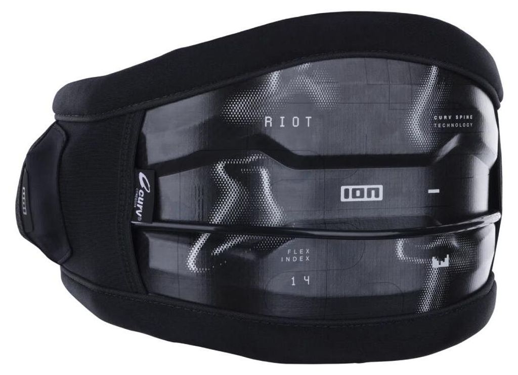 ION Kite Riot Curv Hüftgurt, schwarz, Größe der Neoprenanzüge und Gurte: 50/M