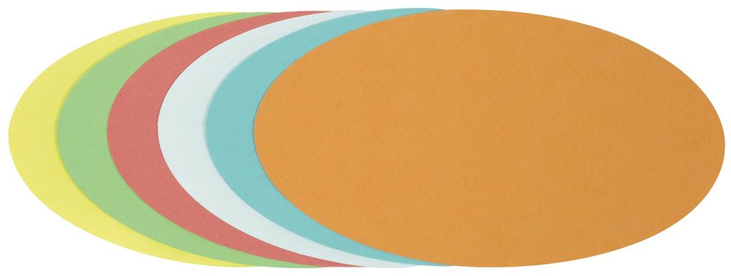 Soennecken Moderationskarte Oval 4878 11x19cm sort. 250 Produktbild 