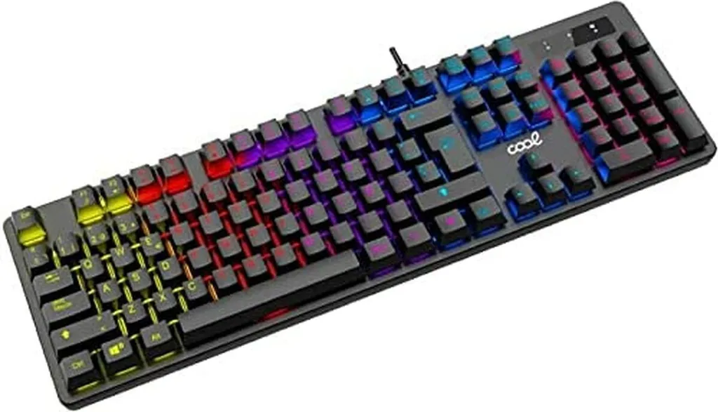 Clavier QWERTY Espagnol Cool Austin Noir RGB Idéal pour Études et Travail