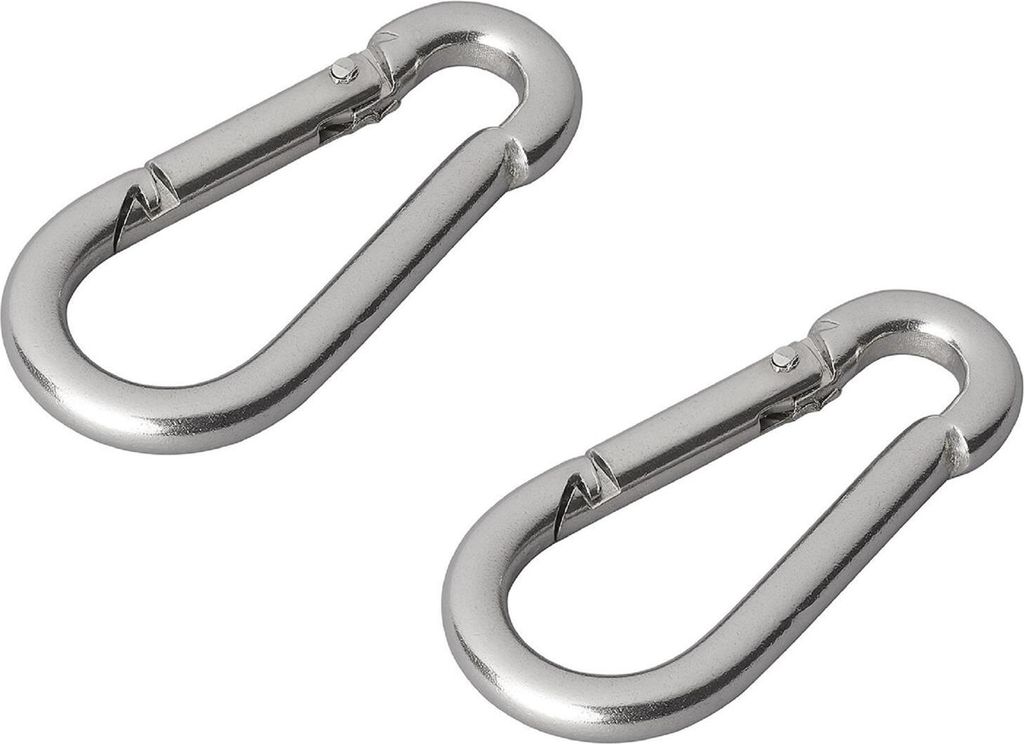 2 Stk. Karabinerhaken Karabiner Haken aus Metall Camping Produktbild 