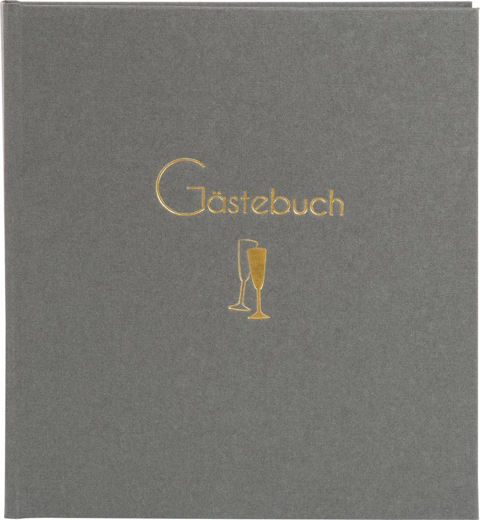 Livre d'or Cheers 176 pages blanc 23x25cm avec papier à relier gaufré or