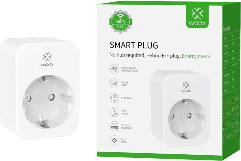 Prise Connectée Wi-Fi WOOX R6118 avec Suivi de Consommation Électrique