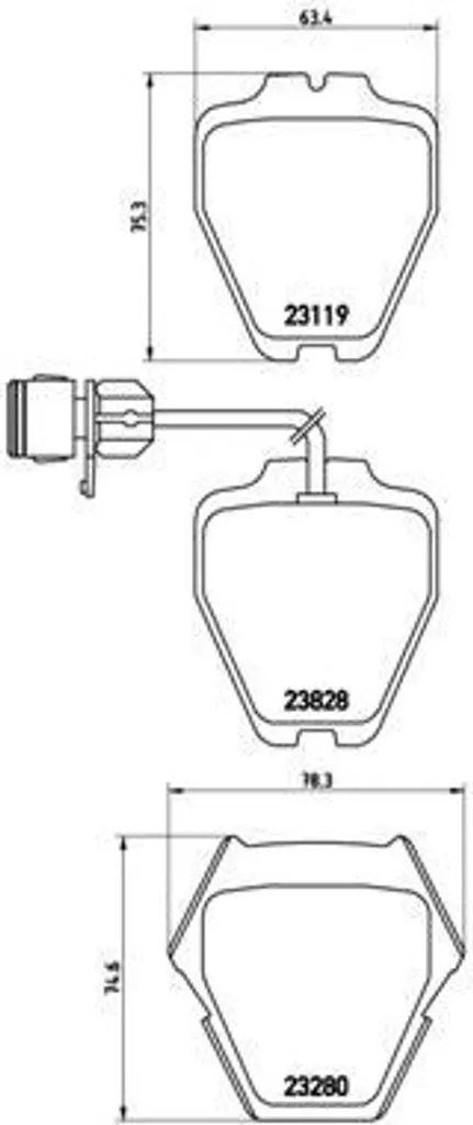 Plaquettes de frein Brembo P 85 054 pour Audi A8 4D OE 4D0698151