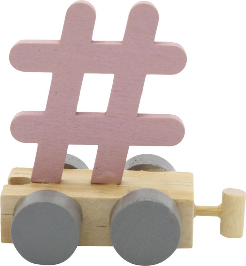 Charl's Toys Zug Hashtag Rose | Buchstaben