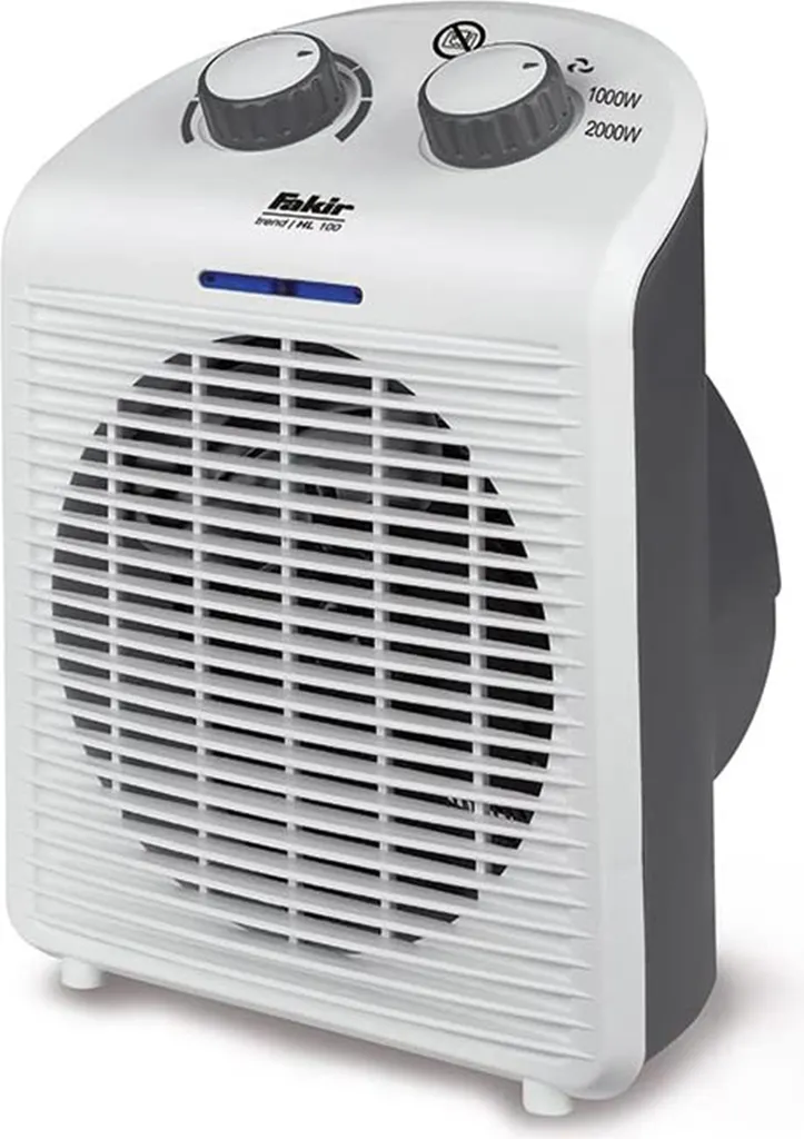 Radiateur soufflant électrique mobile 2000W HL 100 pour maison et bureau