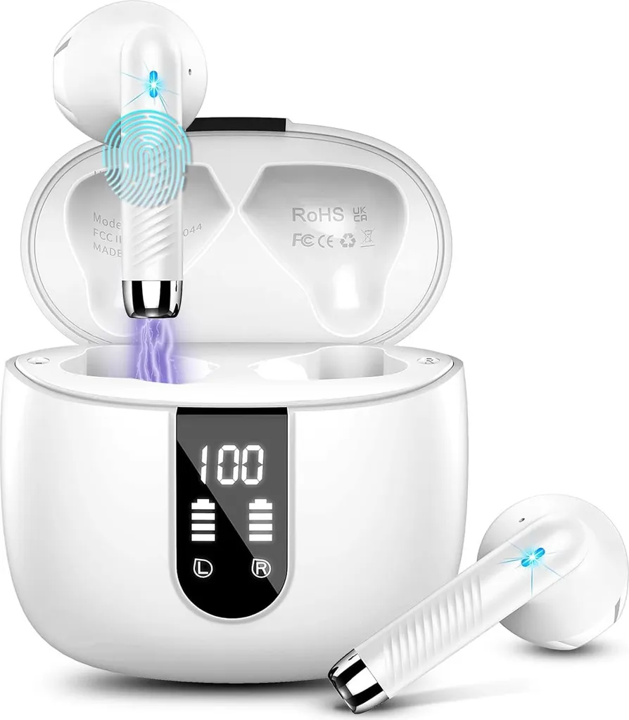 Cuffie Wireless Bluetooth 5.3: Design IP7 Impermeabile e LED Display - 1