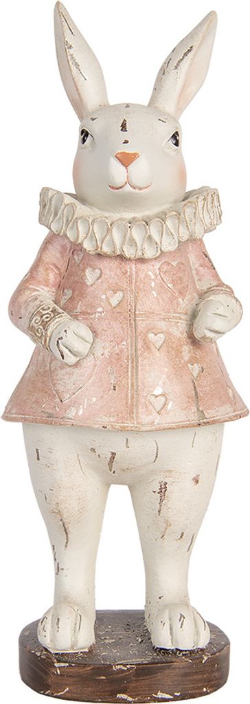 Clayre & Eef Dekorationsfigur Kaninchen 29 cm Beige Kunststoff