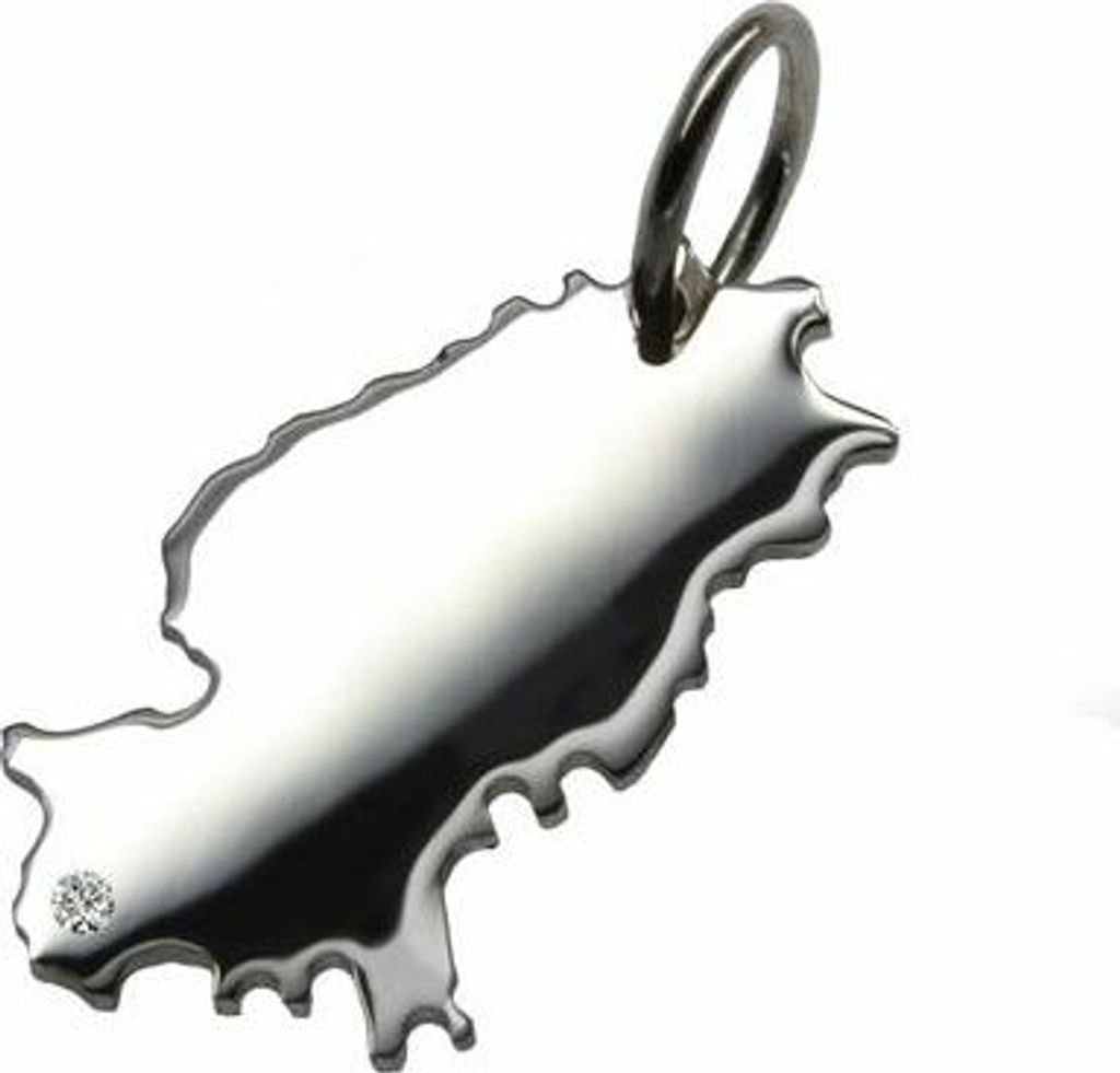 Ibiza Anhänger mit Brillant 0,015ct am Wunschort 925 Silber