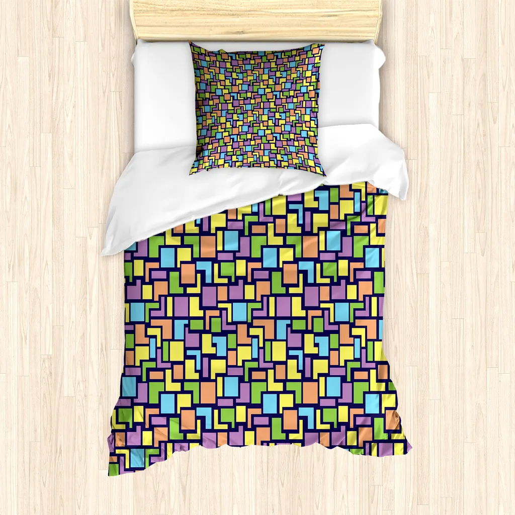 Copripiumino Retrò ABAKUHAUS 135x200: Design Geometrico e Anallergico